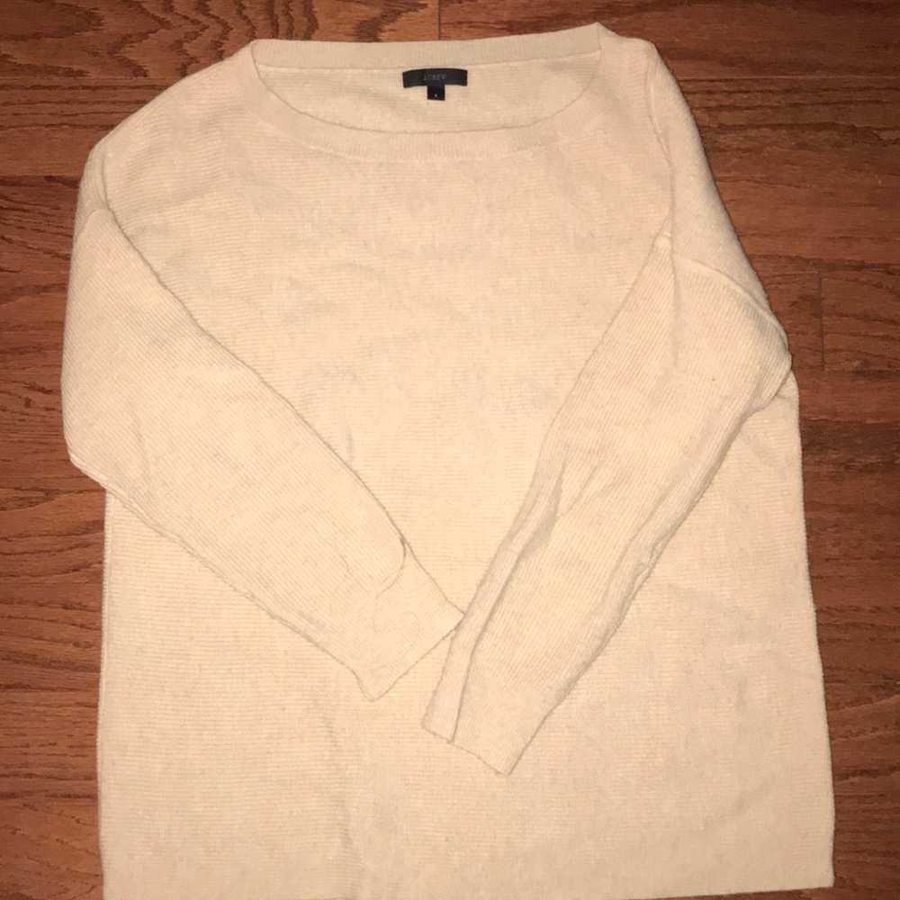 J Crew cream sweater